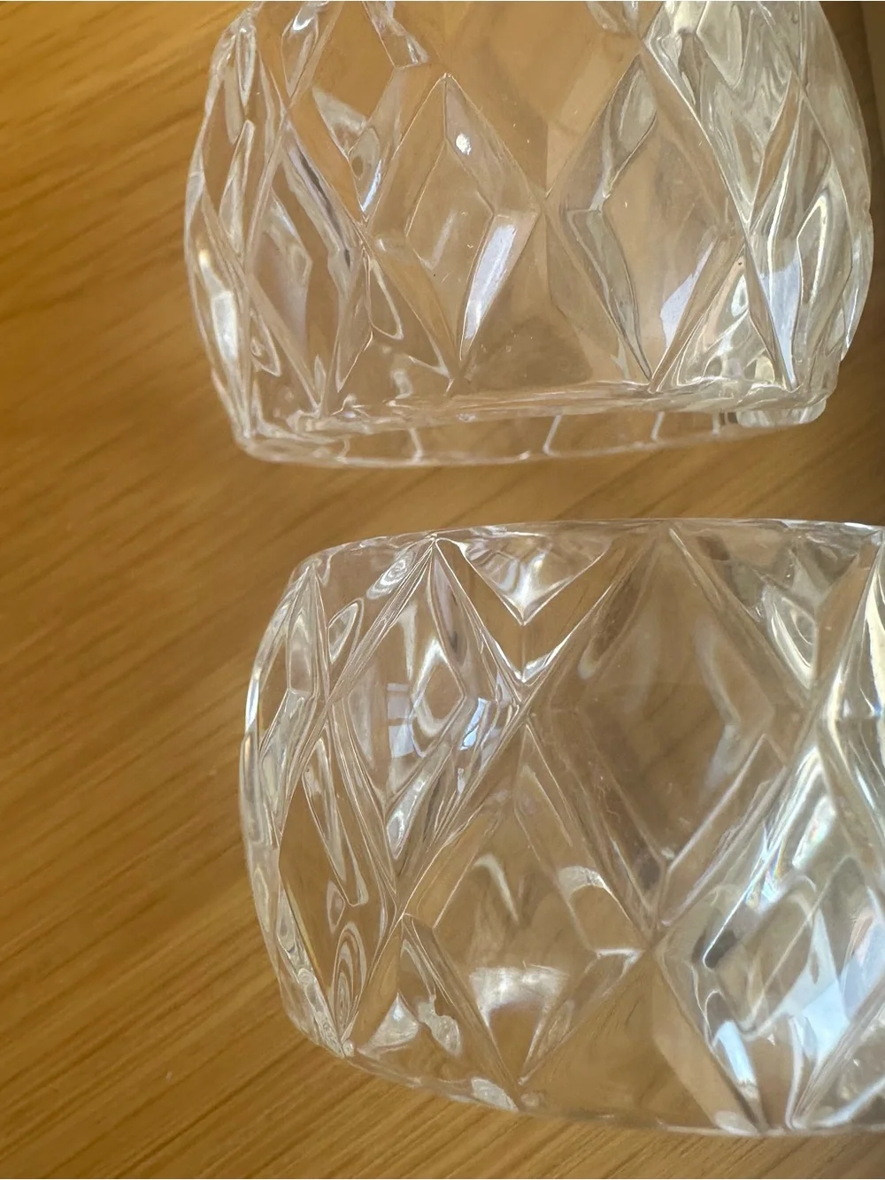 Clear Crystal Napkin Rings - Set of 4